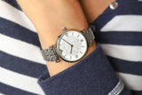  Shop Authentic Emporio Armani Gianni T Bar White Crystal Pave Dial Silver Stainless Steel Strap Watch For Women - AR1925 - Luxxuri