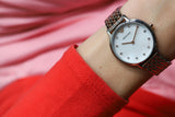  Shop Authentic Emporio Armani Gianni T Bar Mother of Pearl Dial Two Tone Steel Strap Watch For Women - AR2508 - Luxxuri