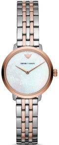  Shop Authentic Emporio Armani Modern Slim Analog Mother of Pearl Dial Two Tone Steel Strap Watch For Women - AR11157 - Luxxuri