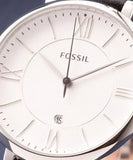  Shop Authentic Fossil Jacqueline Quartz White Dial Black Leather Strap Watch for Women - ES3972 - Luxxuri