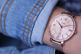  Shop Authentic Fossil Jacqueline Quartz Rose Gold Dial Rose Gold Mesh Strap Watch for Women - ES4628 - Luxxuri