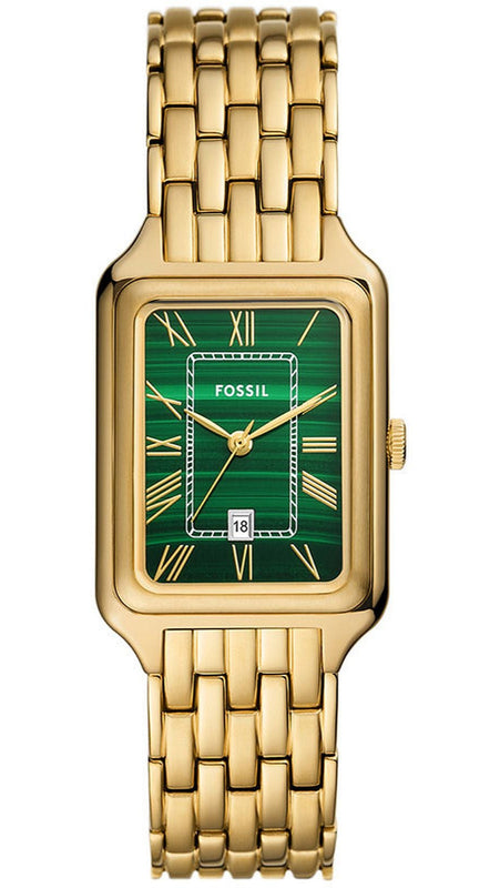  Shop Authentic Fossil Raquel Three Hand Date Green Dial Gold Steel Strap Watch For Women - ES5341 - Luxxuri