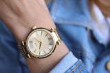  Shop Authentic Guess Soho Champagne Dial Stainless Steel Mesh Bracelet Watch For Women - W0638L2 - Luxxuri