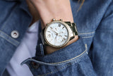  Shop Authentic Guess Solar Chronograph Diamonds White Dial Gold Steel Strap Watch for Women - W1069L2 - Luxxuri