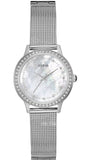  Shop Authentic Guess Chelsea Mother of Pearl White Dial Silver Mesh Strap Watch For Women - W0647L1 - Luxxuri
