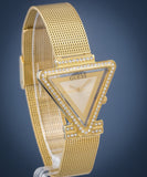  Shop Authentic Guess Fame Diamonds Gold Dial Gold Mesh Bracelet Watch for Women - GW0508L2 - Luxxuri