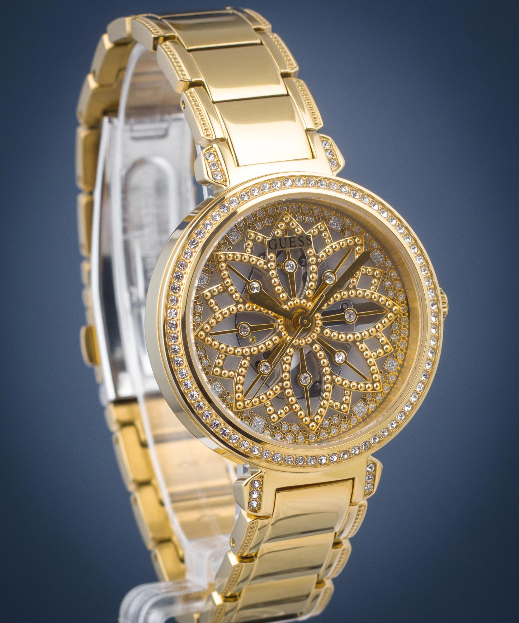  Shop Authentic Guess Lily Quartz Gold Dial Gold Steel Strap Watch For Women - GW0528L2 - Luxxuri