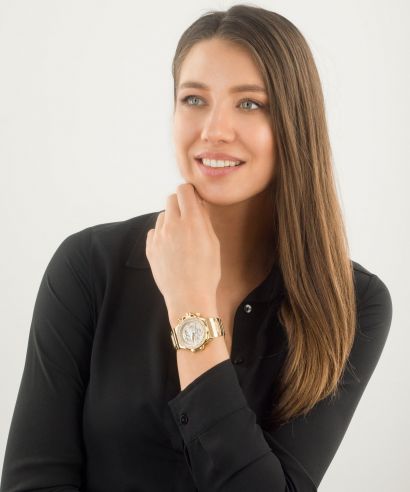  Shop Authentic Versace DV-25 Gold Dial Off White Leather Strap Watch for Women - VQF030015 - Luxxuri