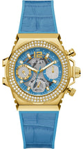  Shop Authentic Guess Fusion Chronograph Blue Dial Blue Leather Strap Watch For Women - GW0553L3 - Luxxuri
