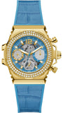  Shop Authentic Guess Fusion Chronograph Blue Dial Blue Leather Strap Watch For Women - GW0553L3 - Luxxuri