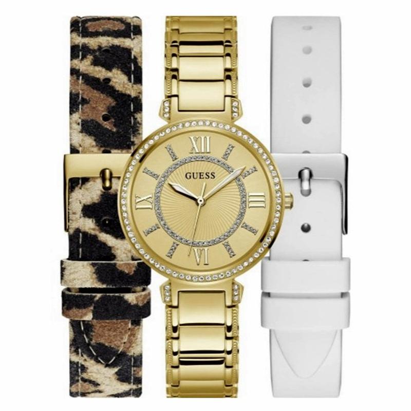  Shop Authentic Guess Montage Quartz Gold Dial Gold Steel Strap Watch For Women - GW0588L1 - Luxxuri