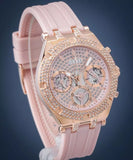  Shop Authentic Guess Heiress Diamonds Rose Gold Dial Pink Rubber Strap Watch for Women - GW0407L3 - Luxxuri