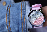  Shop Authentic Guess Crush Crystals Silver Dial Pink Rubber Strap Watch for Women - W1223L1 - Luxxuri