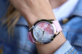  Shop Authentic Guess Crush Crystals Silver Dial Pink Rubber Strap Watch for Women - W1223L1 - Luxxuri