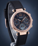  Shop Authentic Guess Solstice Diamonds Black Mother of Pearl Dial Black Rubber Strap Watch for Women - GW0113L2 - Luxxuri