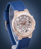  Shop Authentic Guess Moonlight Diamonds White Dial Blue Rubber Strap Watch for Women - GW0257L3 - Luxxuri