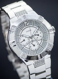  Shop Authentic Guess Vista Diamonds Silver Dial Silver Steel Strap Watch for Women - W12080L1 - Luxxuri