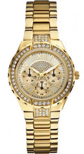  Shop Authentic Guess Viva Diamonds Gold Dial Gold Steel Strap Watch for Women - W0111L2 - Luxxuri