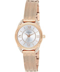  Shop Authentic Guess Whisper Silver Dial Rose Gold Mesh Bracelet Watch for Women - W1084L3 - Luxxuri