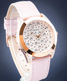  Shop Authentic Guess Wonderlust Beige Dial Pink Leather Strap Watch for Women - W1065L1 - Luxxuri