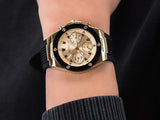  Shop Authentic Guess Athena Gold Dial Black Rubber Strap Watch For Women - GW0030L2 - Luxxuri