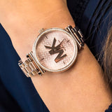  Shop Authentic Michael Kors Sofie Quartz Rose Gold Dial Rose Gold Steel Strap Watch For Women - MK4335 - Luxxuri