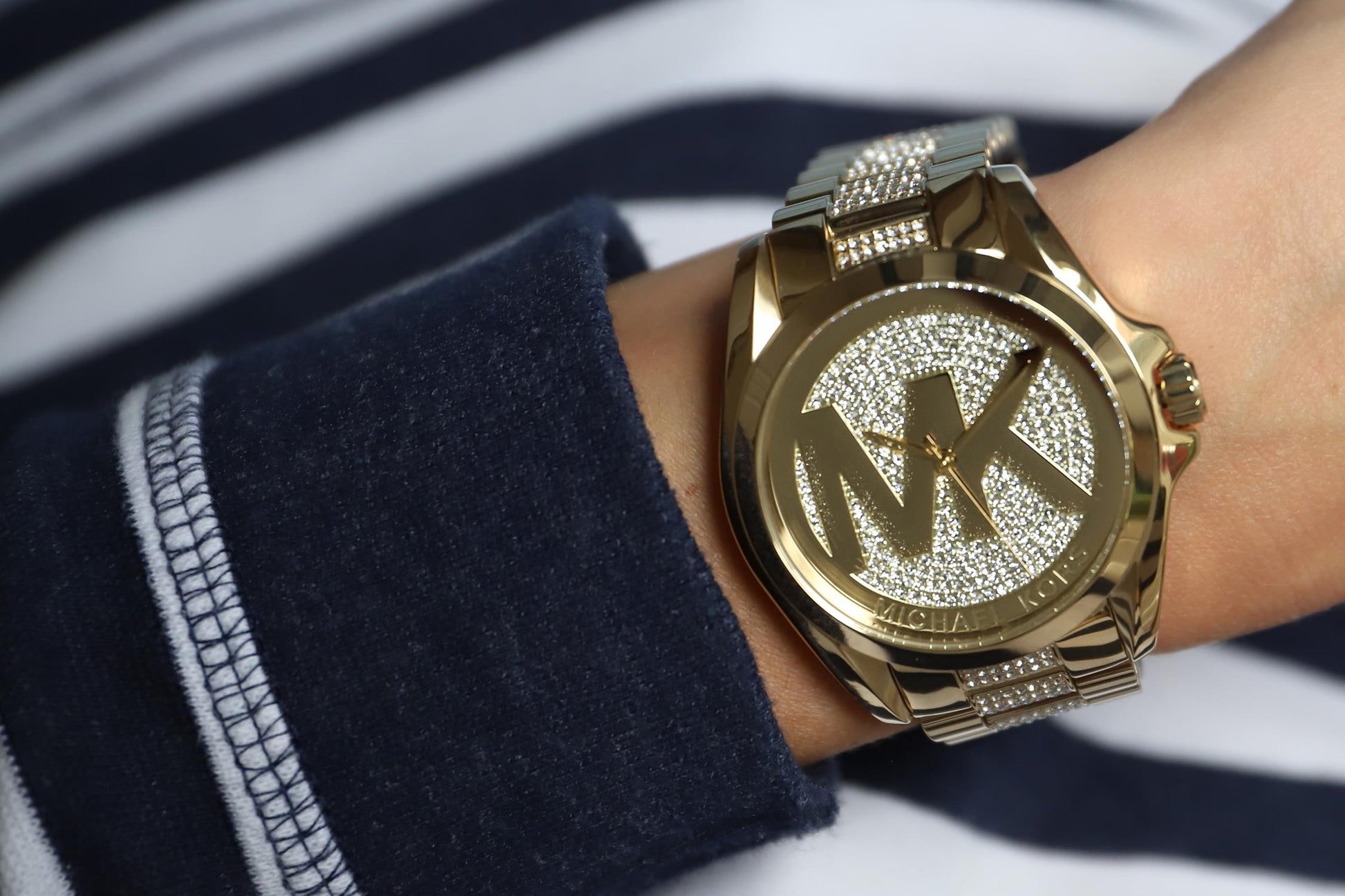  Shop Authentic Michael Kors Bradshaw Gold Dial Gold Steel Strap Watch for Women - MK6487 - Luxxuri