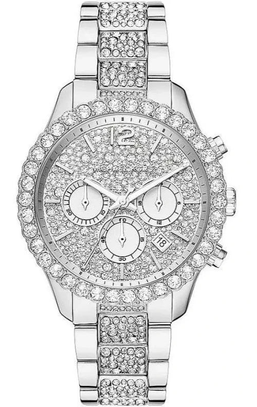 Shop Authentic Michael Kors Layton Chronograph Silver Dial Silver Steel Strap Watch For Women - MK6976 - Luxxuri