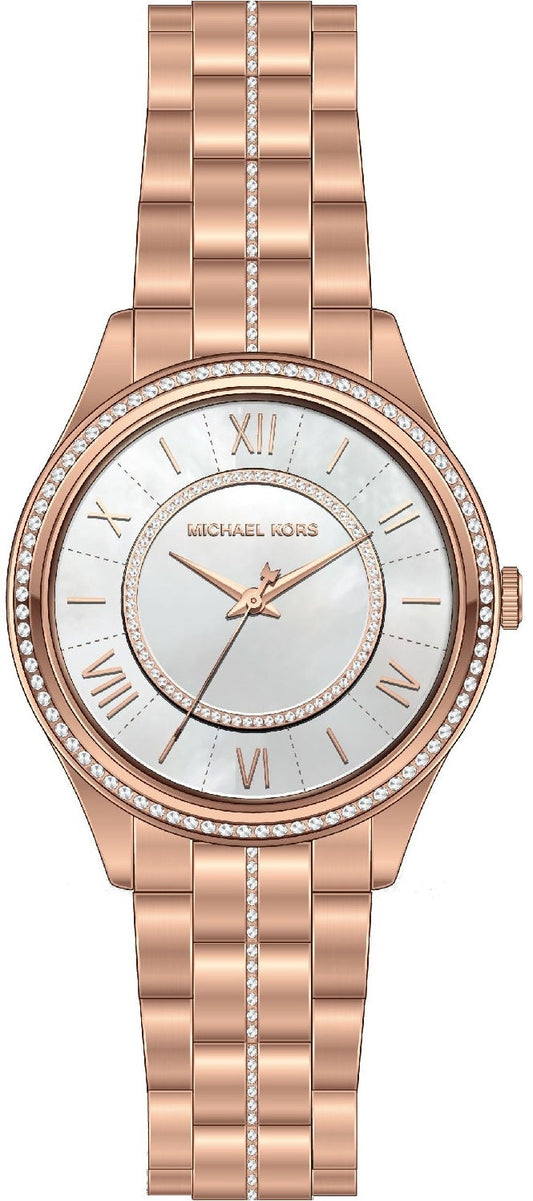  Shop Authentic Michael Kors Lauryn Mother of Pearl Dial Rose Gold Steel Strap Watch for Women - MK3716 - Luxxuri