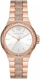  Shop Authentic Michael Kors Lennox Three-Hand Silver Dial Rose Gold Steel Strap Watch For Women - MK7362 - Luxxuri