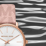  Shop Authentic Michael Kors Pyper Quartz White Dial Pink Leather Strap Watch For Women - MK2859 - Luxxuri
