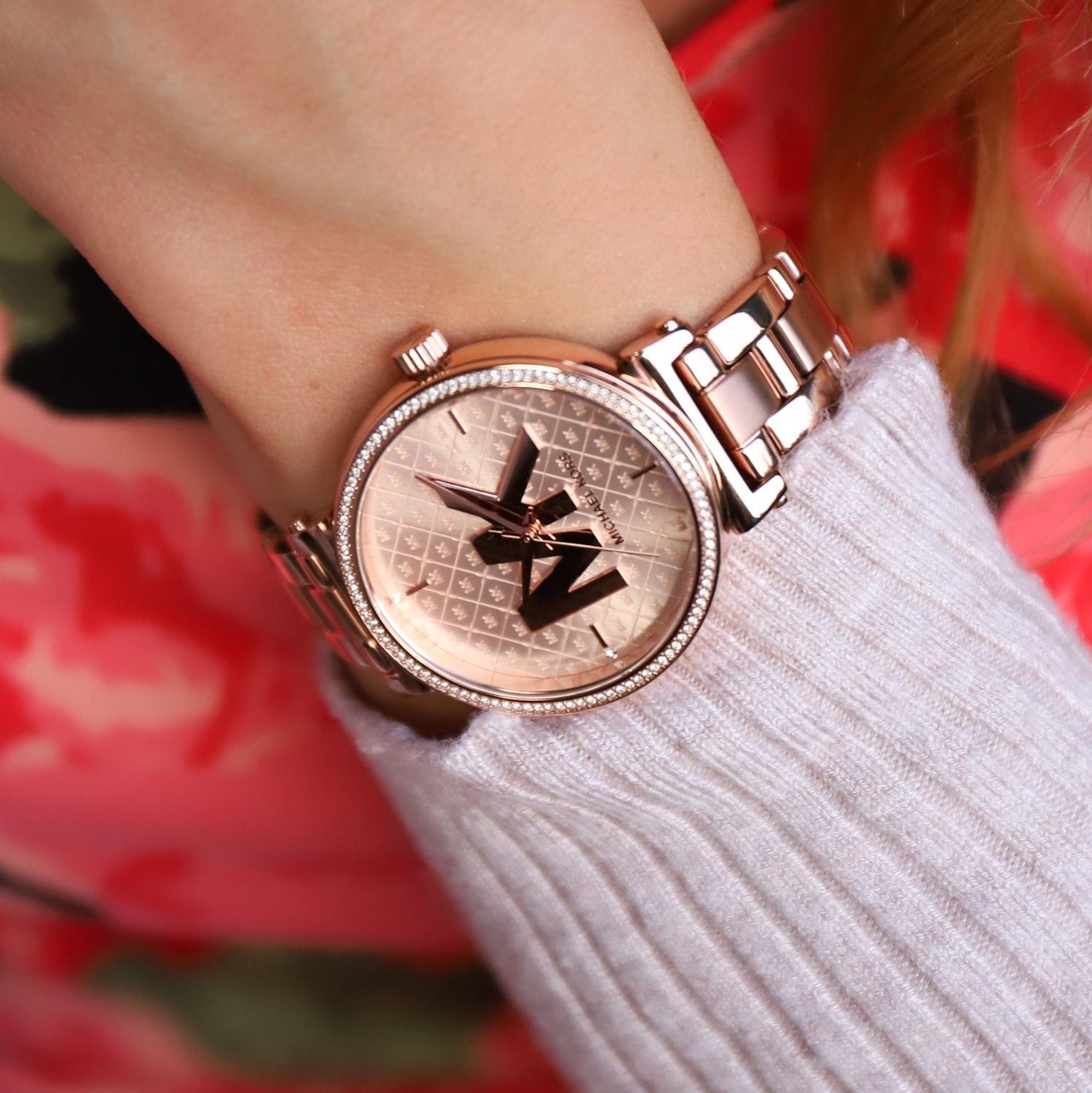  Shop Authentic Michael Kors Sofie Quartz Rose Gold Dial Rose Gold Steel Strap Watch For Women - MK4335 - Luxxuri