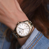  Shop Authentic Michael Kors Whitney Three-Hand White Dial Gold Steel Strap Watch For Women - MK6693 - Luxxuri
