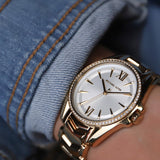  Shop Authentic Michael Kors Whitney Three-Hand White Dial Gold Steel Strap Watch For Women - MK6693 - Luxxuri