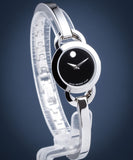  Shop Authentic Movado Rondiro 22mm Black Dial Silver Steel Strap Watch For Women - 0606796 - Luxxuri