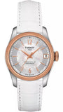  Shop Authentic Tissot T-Classic Powermatic 80 Mother of Pearl Silver Dial White Leather Strap Watch For Women - T108.208.26.117.00 - Luxxuri