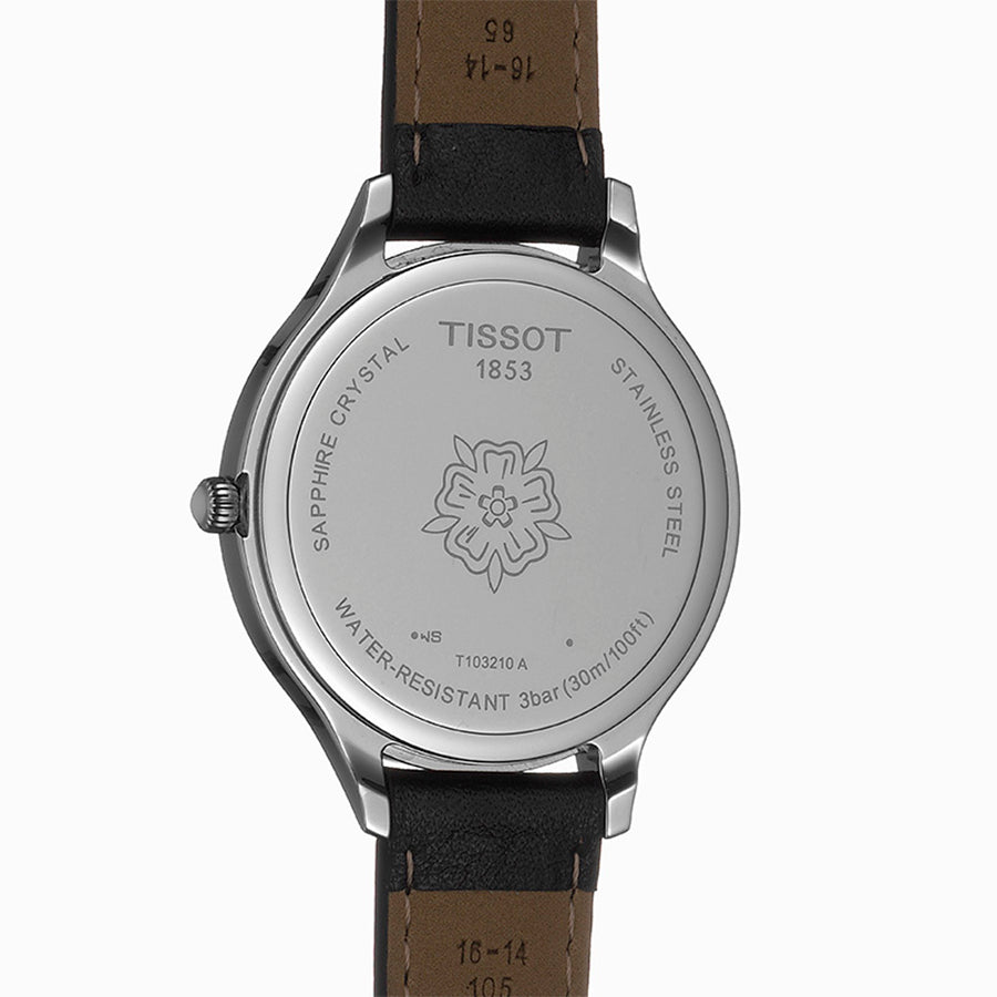 Shop Authentic Tissot Bella Ora Round White Dial Black Leather Strap Watch For Women - T103.210.16.018.00 - Luxxuri