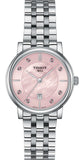  Shop Authentic Tissot Carson Premium Lady Mother of Pearl Pink Dial Silver Steel Strap Watch For Women - T122.210.11.159.00 - Luxxuri