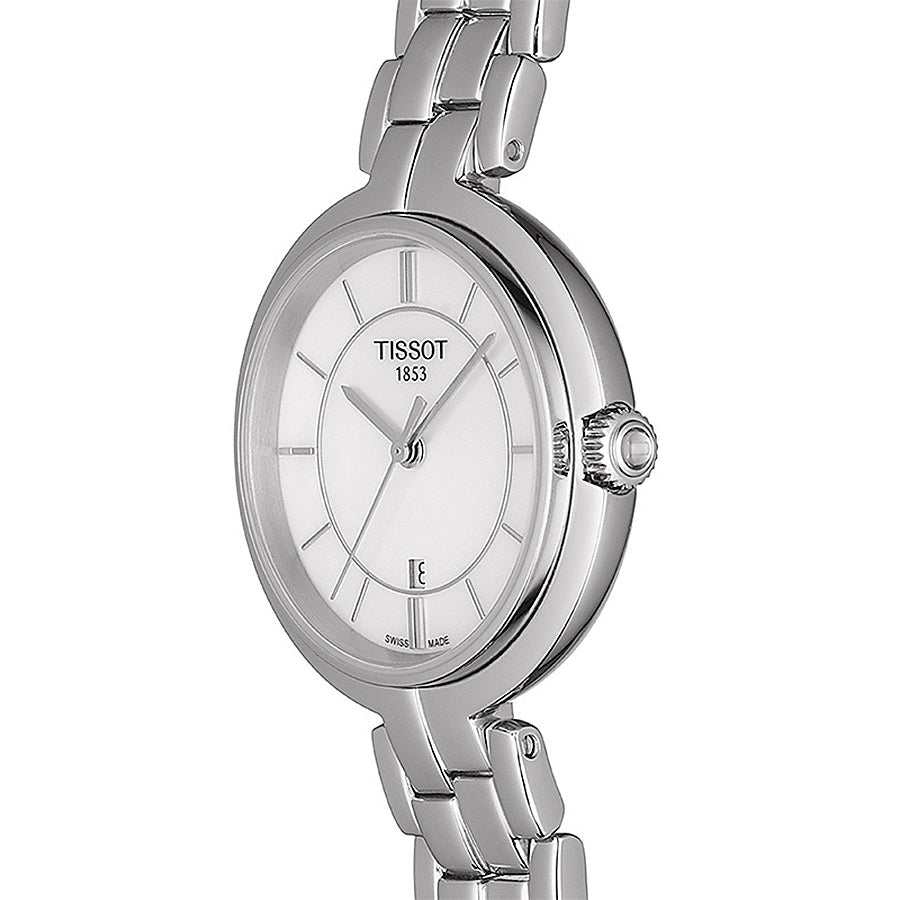  Shop Authentic Tissot T Lady Flamingo Mother of Pearl White Dial Silver Steel Strap Watch For Women - T094.210.11.111.00 - Luxxuri
