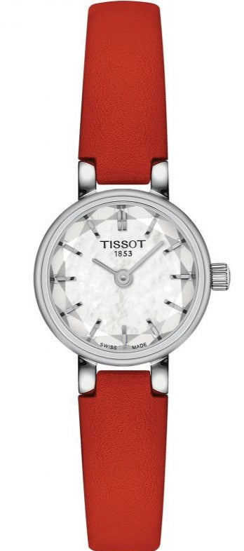  Shop Authentic Tissot Lovely Round Mother of Pearl Dial Red Leather Strap Watch for Women - T140.009.16.111.00 - Luxxuri