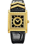  Shop Authentic Versace VD-25 Diamonds Black Dial Black Leather Strap Watch for Women - VQF020015 - Luxxuri