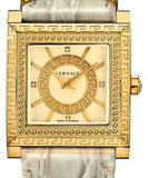  Shop Authentic Versace DV-25 Gold Dial Off White Leather Strap Watch for Women - VQF030015 - Luxxuri