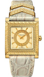  Shop Authentic Versace DV-25 Gold Dial Off White Leather Strap Watch for Women - VQF030015 - Luxxuri