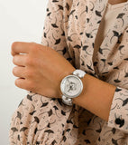  Shop Authentic Versace Palazzo Empire White Dial White Leather Strap Watch for Women - VCO010017 - Luxxuri