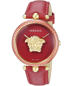  Shop Authentic Versace Palazzo Empire Red Dial Red Leather Strap Watch for Women - VCO120017 - Luxxuri