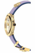  Shop Authentic Versace V-Flare Silver Dial Purple Leather Strap Watch for Women - VEBN00318 - Luxxuri