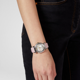  Shop Authentic Versace V-Motif Silver Dial Pink Leather Strap Watch for Women - VERE00118 - Luxxuri