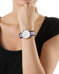  Shop Authentic Daniel Wellington Classic Trinity White Dial Three Tone Nylon Strap Watch For Women - 0609DW - Luxxuri
