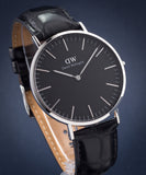  Shop Authentic Daniel Wellington Classic Reading Black Dial Black Leather Strap Watch For Men - DW00100135 - Luxxuri