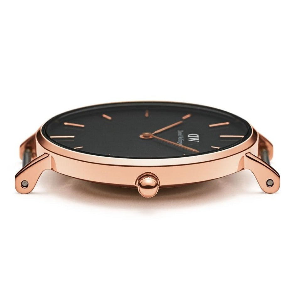  Shop Authentic Daniel Wellington Classic Petite Reading Black Dial Black Leather Strap Watch For Women - DW00100167 - Luxxuri